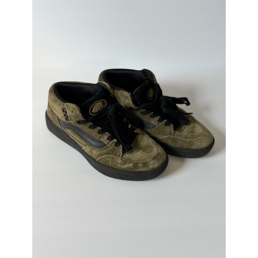 VANS Zahba Mid x Beatrice Domond Skateboarding Men Size 5.5 Olive Green Suede